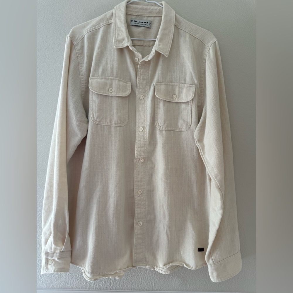 Men's Cream Shirt Jacket